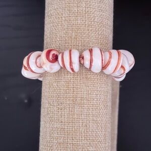 Handcrafted lampwork glass beaded bracelet